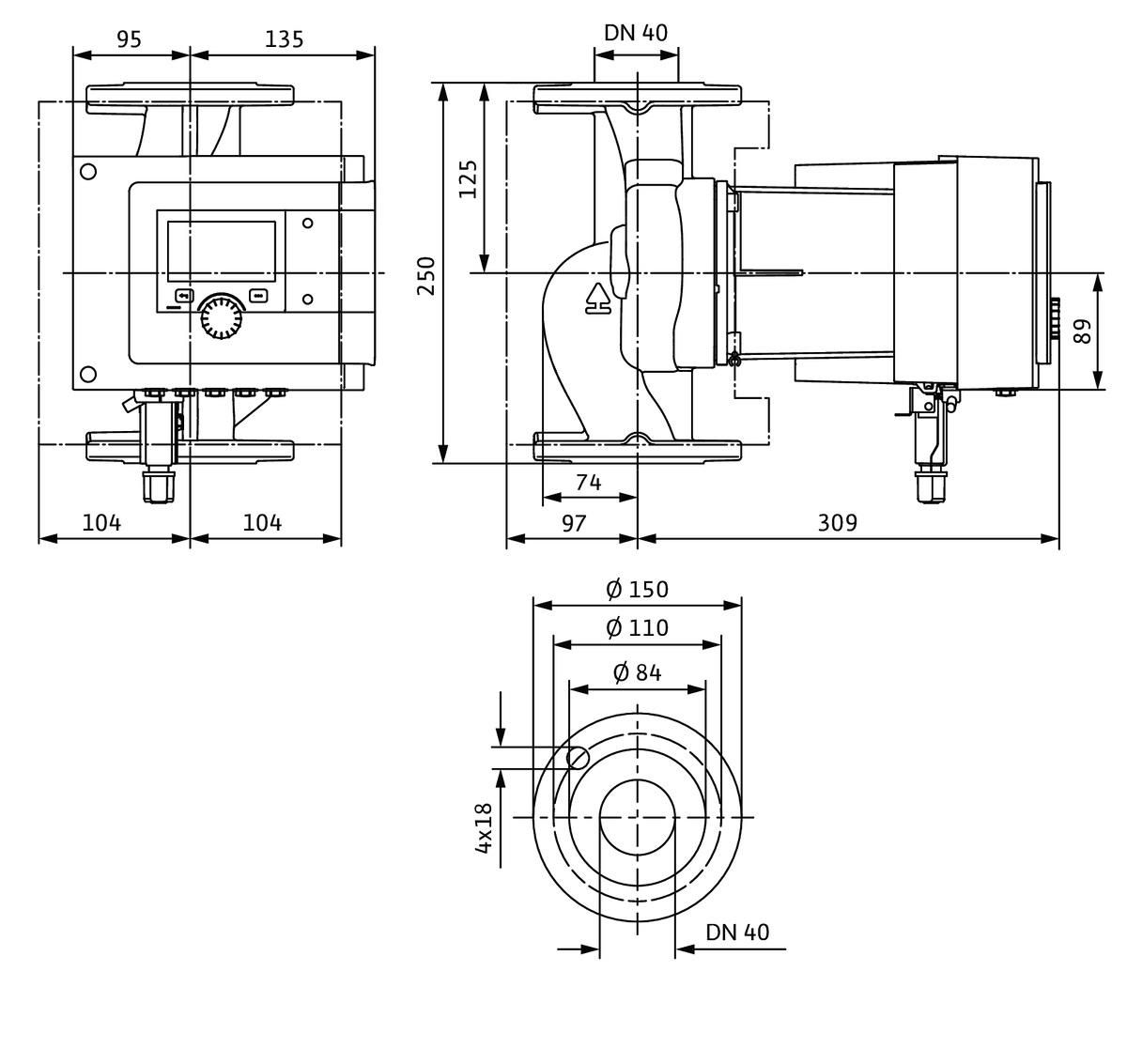 Circulateur collectif Stratos MAXO-Z 40/0,5-12 PN16 circulateur intelligent à rotor noyé raccord fileté Réf. 2186316