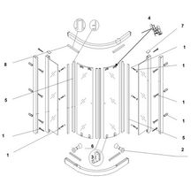 Roulette haute Alterna pour paroi 1/4 de cercle 1726198